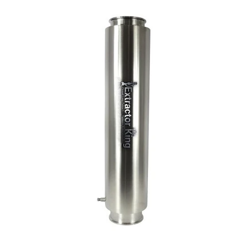 Dewaxer Columns 1.5" to 8", brushed stainless jacketed column with tri-clamp ends and small side port, store logo