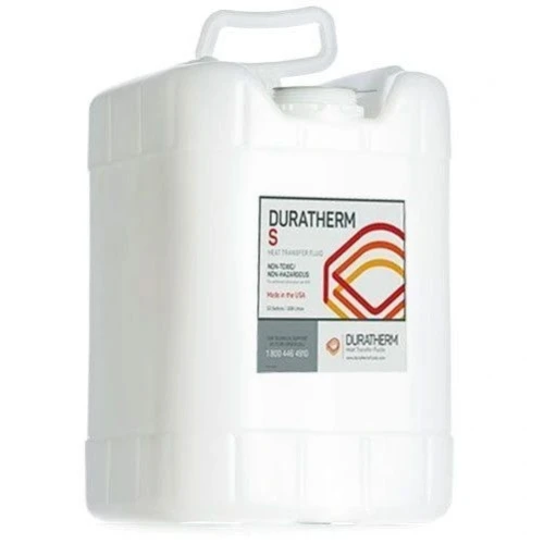 Heat Transfer Fluids for Chillers, white plastic pail with handle and product label