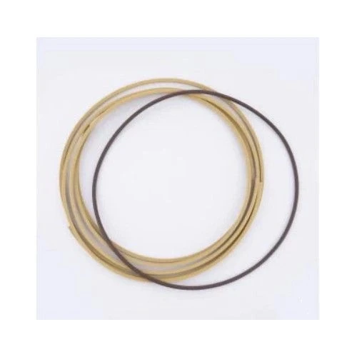 Agilent Pump Parts & Accessories, tan tip seal strips and a dark O-ring, white background