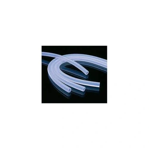 Peristaltic Pump Tubing, clear flexible tubing in several diameters on a black background