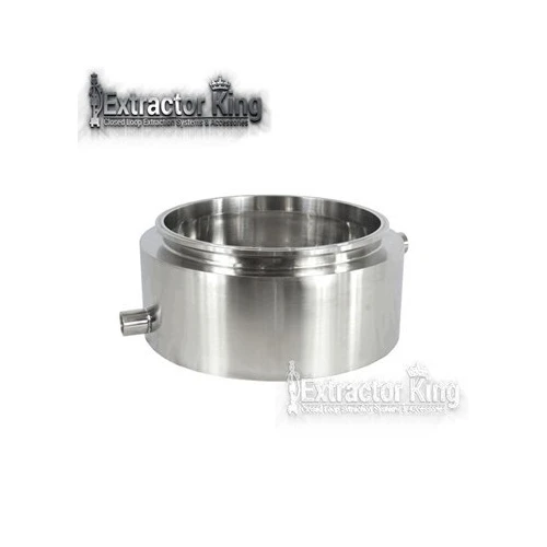 Tri-Clamp Platters & Bases, 4" to 12", brushed stainless round base with side port, store logo watermark