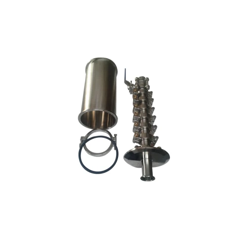 2nd Stage Dewaxing Systems, stainless column, gasket, clamp and valve manifold shown as separate parts