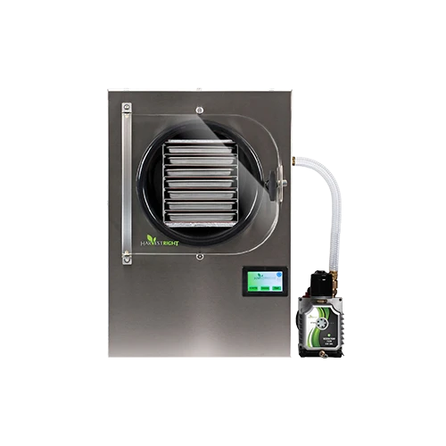 Freeze Dryers & Lyophilizers, stainless freeze dryer with round window, shelves, touchscreen and pump