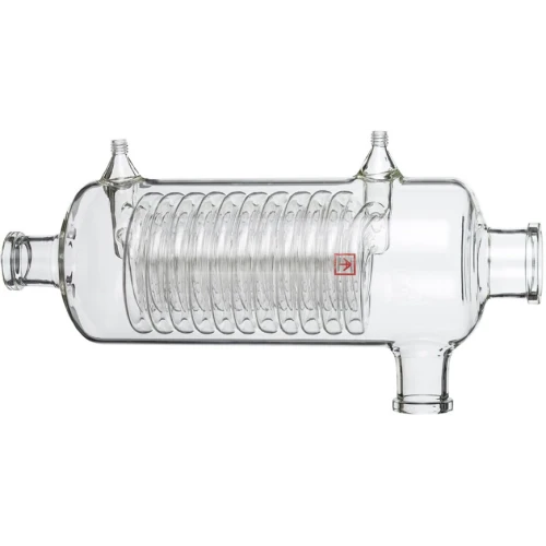 Ai Rotary Evaporator Parts & Accessories, clear glass condenser with inner coil, side view