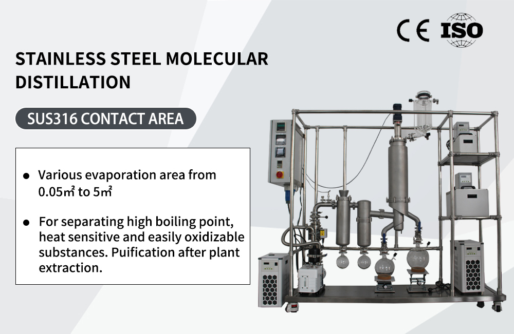 Stainless steel molecular distillation