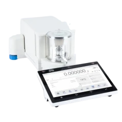 Radwag MYA 5.5Y 5.1g 1ug Microbalance, cylindrical glass weighing chamber, white body and angled touchscreen