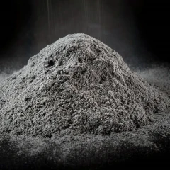 T-41 Activated Bleaching Clay 8 kg, 3.5 Gallon, heap of dark grey powder on a dark background