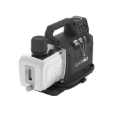CPS BlackMax 12 CFM Ignition Proof Vacuum Pump, three-quarter view of black housing, handle and silver pump head