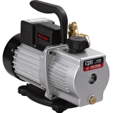 CPS VPS6DU 6 CFM 2-Stage Vacuum Pump, silver and black pump with carry handle and brass port