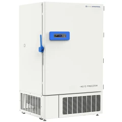Ai DeepFreeze 35 Cu Ft -40°C Freezer 110V, large white cabinet with blue latch handle and front display