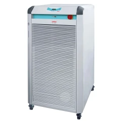 Julabo FL11006 -20°C Recirculating Chiller 230V, grey louvred cabinet with top display, red switch and casters