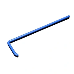 NEST Inoculating Loops and Needles, Sterile, single blue plastic needle with bent tip on a white background