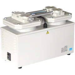 ULVAC DA-241 9.2 cfm Oil-Free Diaphragm Pump, white housing with twin pump heads on top joined by a tube