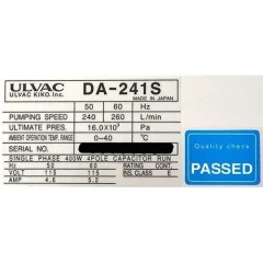 ULVAC DA-241 9.2 cfm Oil-Free Diaphragm Pump – view 5
