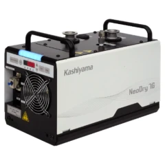 Kashiyama NeoDry G Series Vacuum Pump, white and black housing with two carry handles, front fan and display