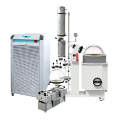 Ai SolventVap 50L Rotovap, Julabo & Welch 2163, rotary evaporator with large bath, grey chiller and twin-head pump