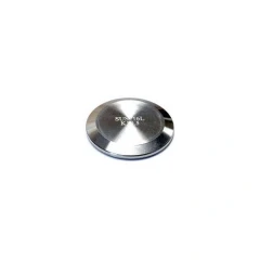 Ai 1.5" 316L SST Tri-Clamp End Caps, Pair, single polished stainless steel end cap shown
