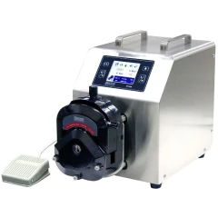 Ai P12A 12 L/min Peristaltic Pump, ETL, stainless housing with touchscreen, black pump head and foot pedal