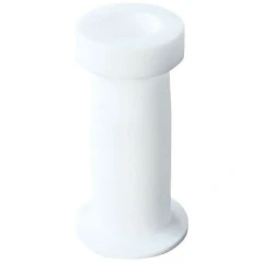 Ai Filter Reactor PTFE KF25 Drain Adapter, white PTFE spool-shaped adapter with flanged ends