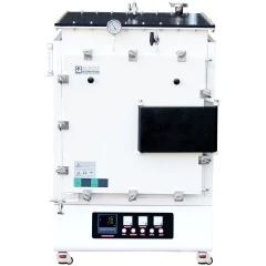 Ai GCF1750 Atmosphere Muffle Furnace, PC Link, white cabinet with clamped door, gauge and control panel on casters