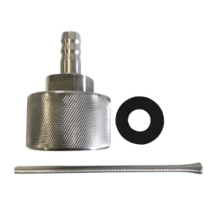 Ai Glass Reactor 3/8" Stainless Fluid Adapter – view 2