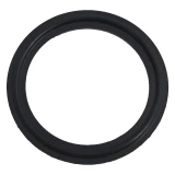 2" Tri-Clamp Gasket, Viton or Buna-N, black rubber ring gasket, top view on white background
