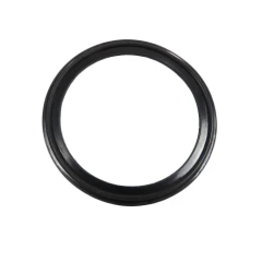 3" Tri-Clamp Gasket, Viton or Buna-N, black rubber ring gasket, top view on white background