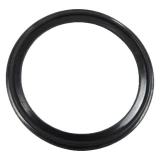 3" Tri-Clamp Gasket, Viton or Buna-N, black rubber ring gasket, top view on white background