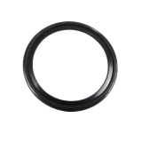 4" Tri-Clamp Gasket, Viton or Buna-N, black rubber ring gasket, top view on white background