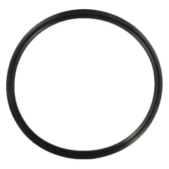6" Tri-Clamp Gasket, Viton or Buna-N, thin black rubber ring gasket, white background