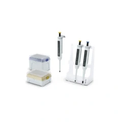 IKA PETTE Pipette Classic Kit, 2-1000 µl, three pipettes, two in a white rack, with two tip boxes