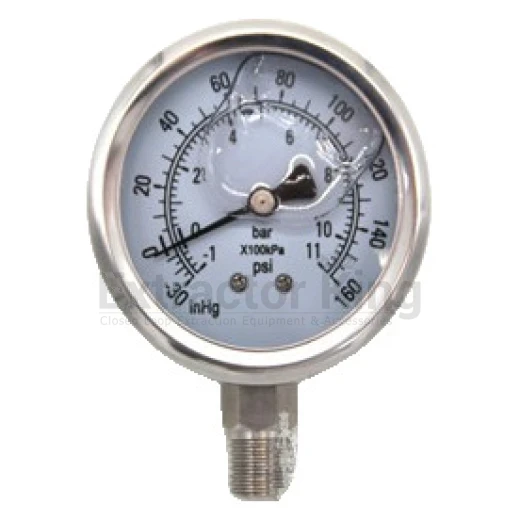All Stainless Steel Compound Gauge 1/4” MNPT