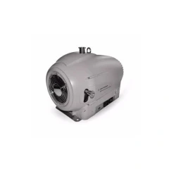 Agilent IDP-15 Scroll Pump, Inlet Valve, grey rounded pump with front fan, top port and side valve knob