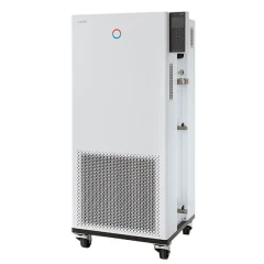 LAUDA Integral IN 750 XT Thermostat, -45 to 220C, tall white cabinet with side control panel and vent grille, on casters