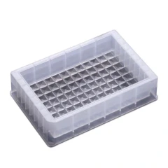 NEST Reagent Reservoirs, clear plastic tray with a grid of square wells, white background