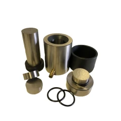 Ai 25mm Vacuum Dry Pressing Die Set, steel die sleeve with vacuum port, plungers, spacers and black O-rings