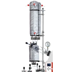Ai 20L Rotovap Condenser Insulation Sleeve, grey fabric sleeves fitted on the glass condensers of a rotary evaporator
