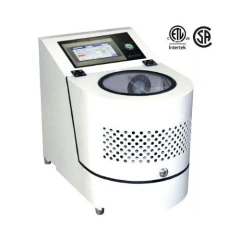 Planetary Ball Mill 4x1000ml, 4L Gear-Drive, white benchtop unit with touchscreen, clear lid and vented housing