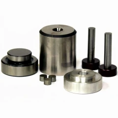 Ai 6mm Dry Pressing Die Set, 2 Push Rods, steel die body, base, two push rods, spacers and small pellets