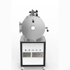 Rapid Heating Flash Sintering Furnace, round stainless chamber with side door on a cabinet with controllers
