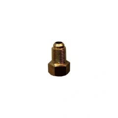 Induction Coil Adapters for IH Heaters, Pair, single brass threaded hex fitting, white background