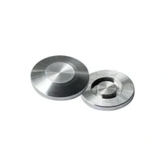 Ai KF16/NW16 Stainless Blank End Caps, Pair, two solid machined stainless caps, front and back shown