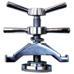 Jar Clamping Device for PQ-N4 Ball Mills, chrome screw clamp with two T-handles, bridge arms and pressure pad