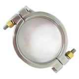 4" High Pressure Tri-Clamp Clamp, polished stainless ring clamp with bolts and brass nuts