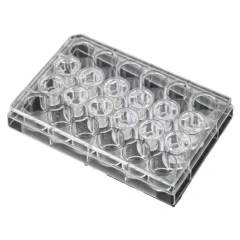 NEST Cell Culture Inserts, Non-Treated, PET, clear multi-well plate holding inserts in its wells