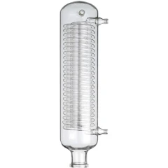 Ai SE26 10L Glass Main Condenser, tall clear glass condenser with inner coil and hose barbs, white background