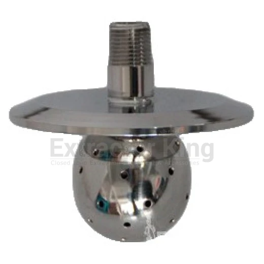 Spray ball end caps from 1.5" to 8"  with 1/4" MNPT