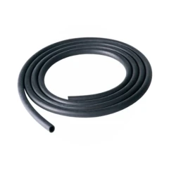5/16" Viton Vacuum Tubing for 3/8" Barb, coiled black tubing, white background