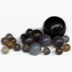 Natural Brazilian Agate Grinding Balls, grey, brown and black stone balls in several sizes