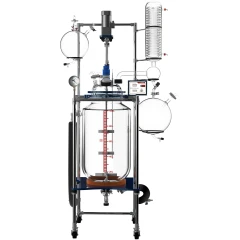 Ai 100L Single or Dual Jacketed Glass Reactor – view 2